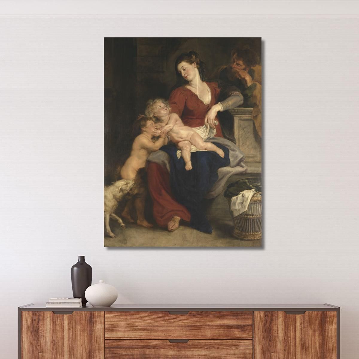 The Holy Family With The Basket Peter Paul Rubens ppr251 canvas print 
