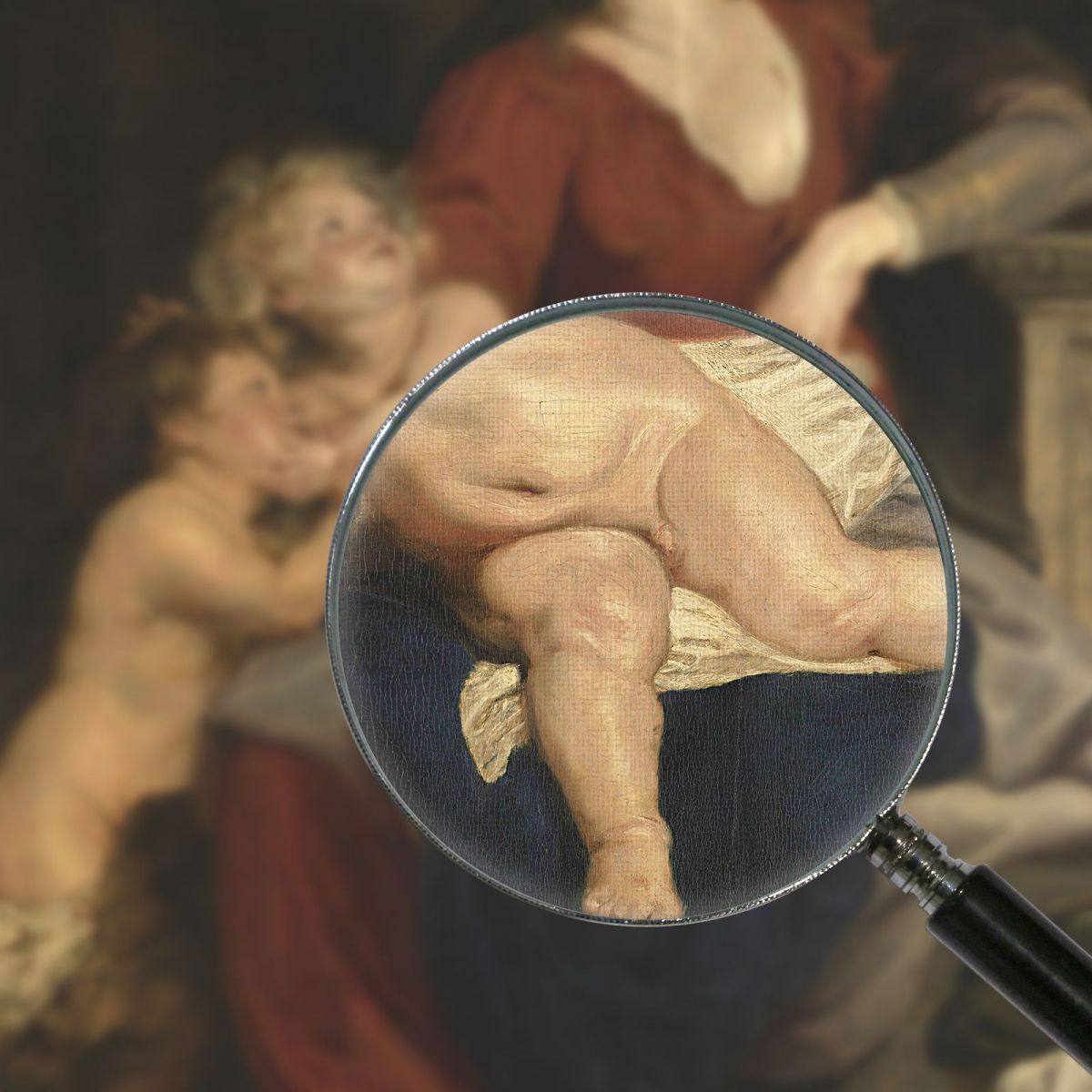 The Holy Family With The Basket Peter Paul Rubens ppr251 canvas print