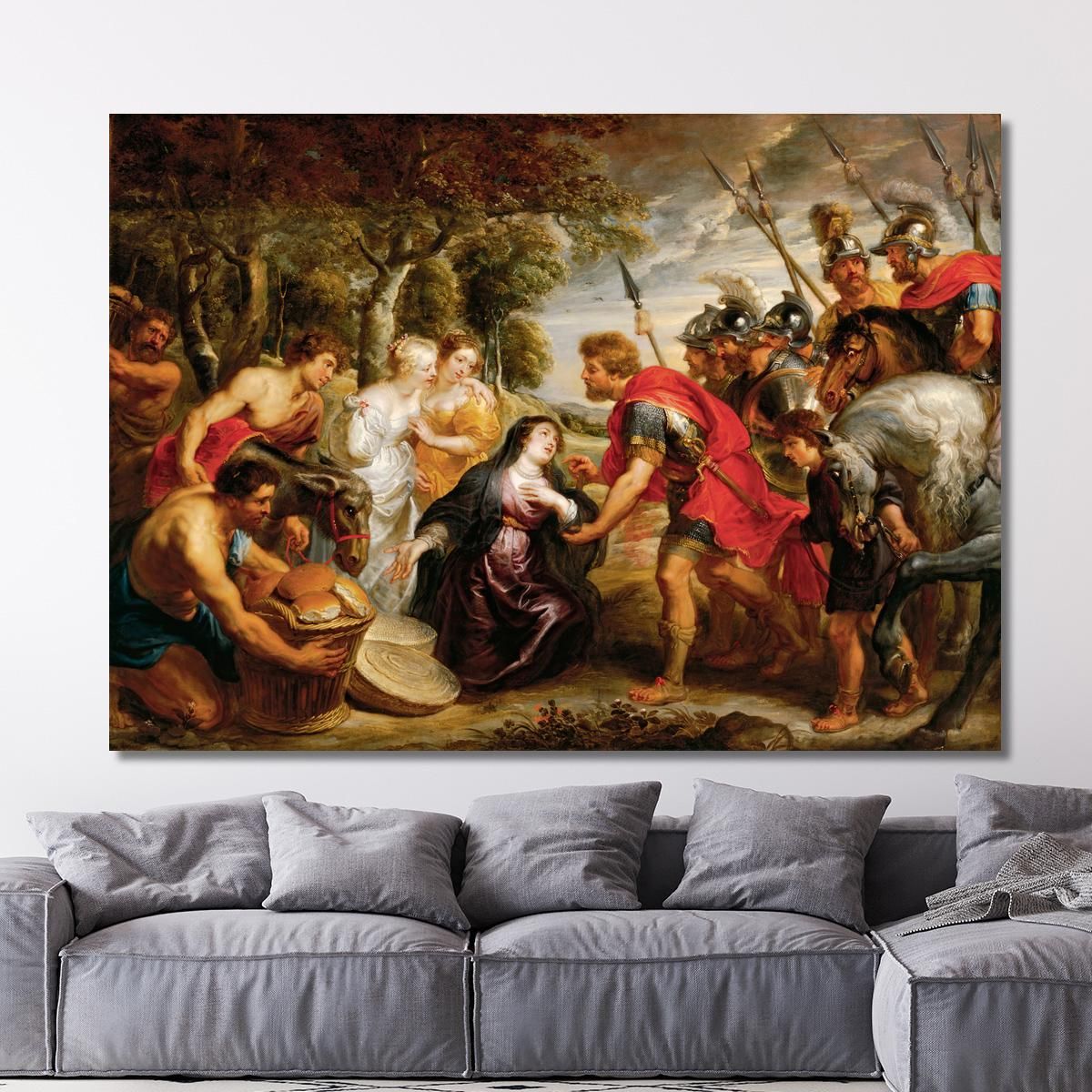 The Meeting Of David And Abigail 2 Peter Paul Rubens ppr267 canvas print 