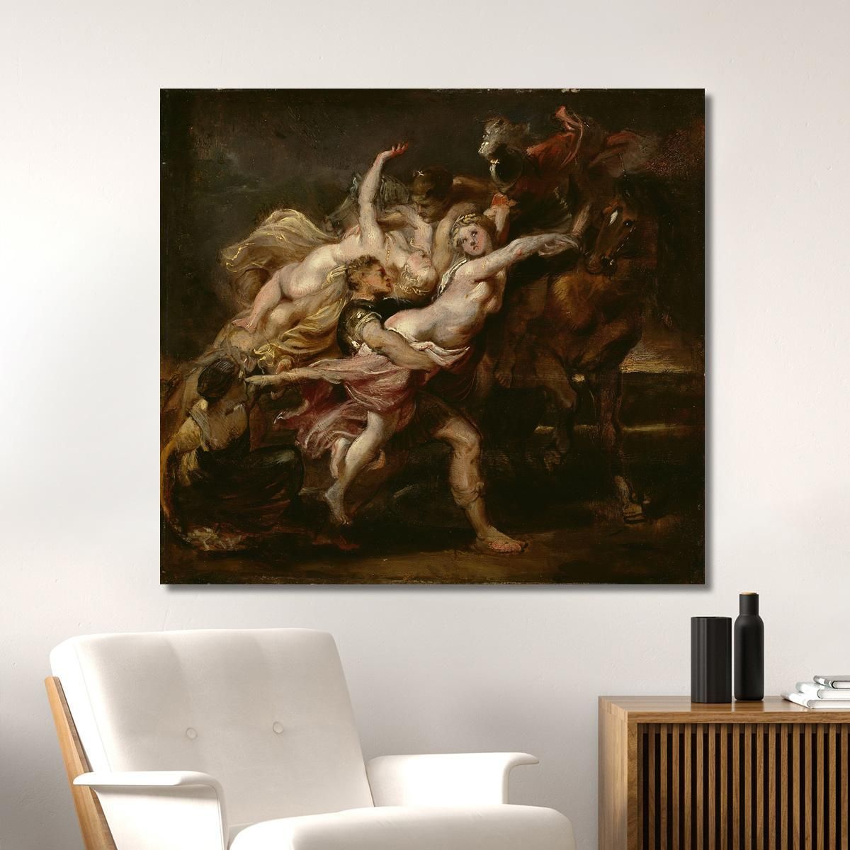 The Rape Of The Daughters Of Levkippos Peter Paul Rubens ppr277 canvas print 