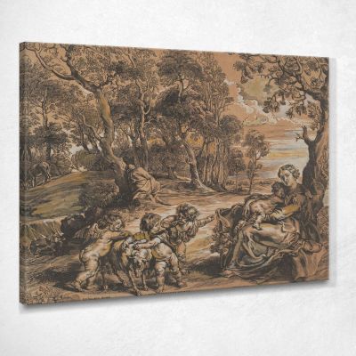 The Rest On The Flight Into Egypt Peter Paul Rubens ppr278 canvas print 