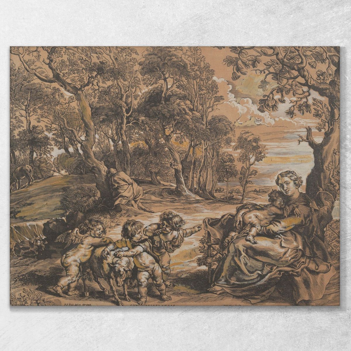 The Rest On The Flight Into Egypt Peter Paul Rubens ppr278 canvas print 