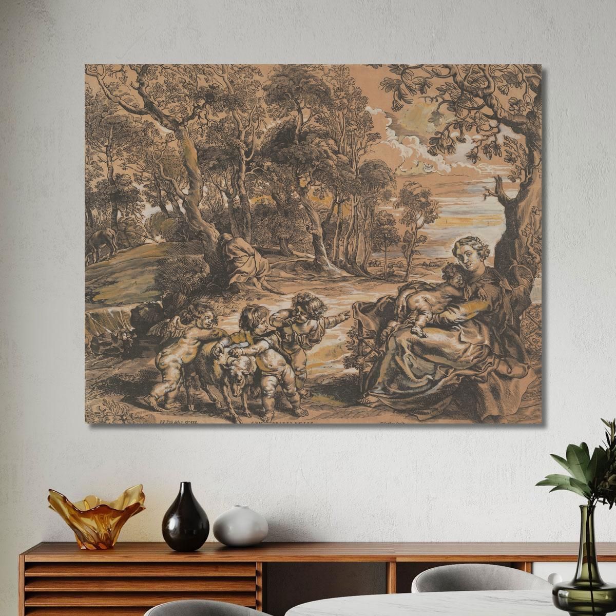The Rest On The Flight Into Egypt Peter Paul Rubens ppr278 canvas print 