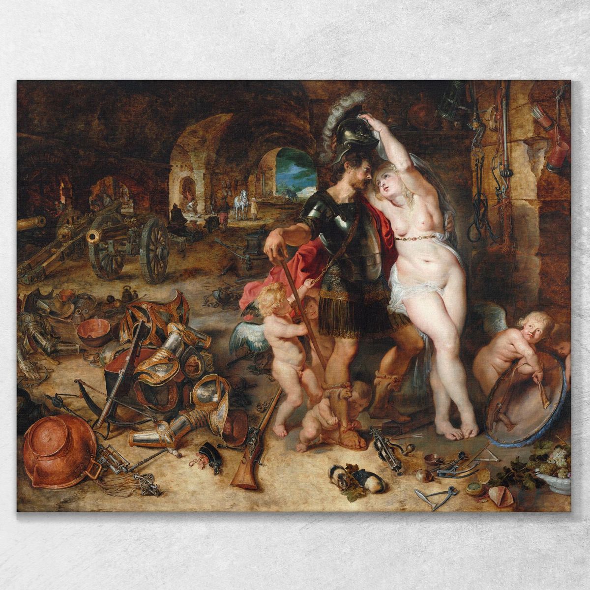 The Return From War Mars Disarmed By Venus Peter Paul Rubens ppr279 canvas print 