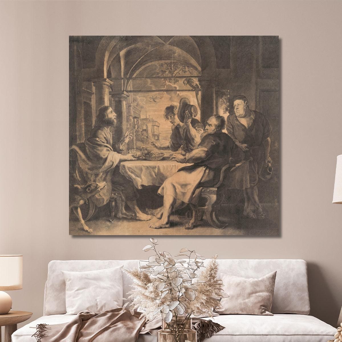 The Supper At Emmaus Peter Paul Rubens ppr283 canvas print 