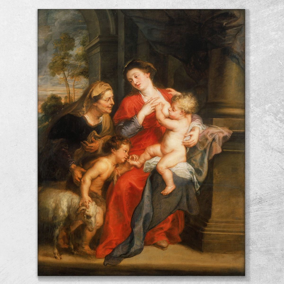 The Virgin And Child With Sts. Elizabeth And John The Baptist Peter Paul Rubens ppr290 canvas print 