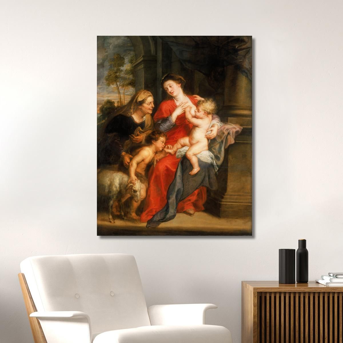 The Virgin And Child With Sts. Elizabeth And John The Baptist Peter Paul Rubens ppr290 canvas print 