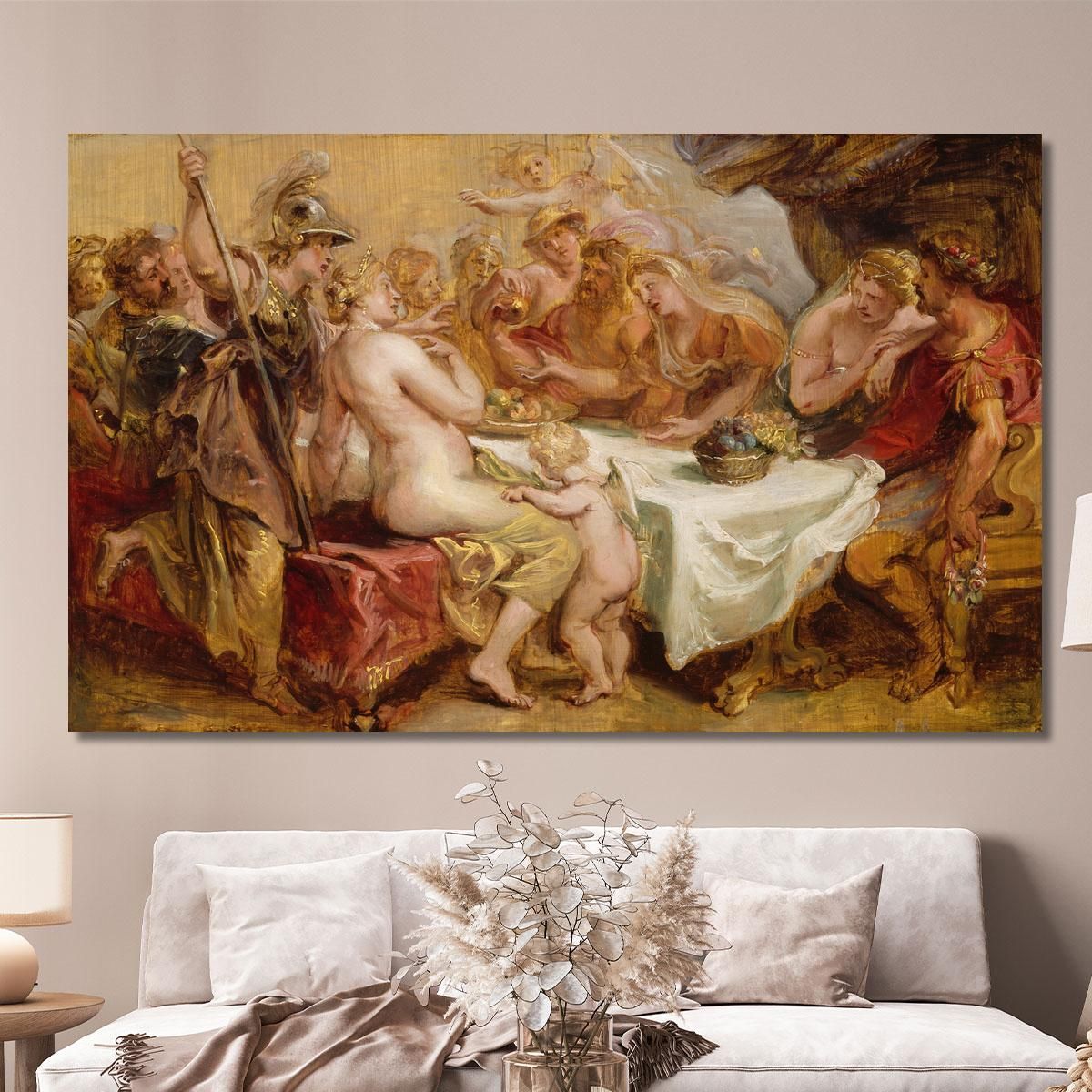 The Wedding Of Peleus And Thetis Peter Paul Rubens ppr293 canvas print 
