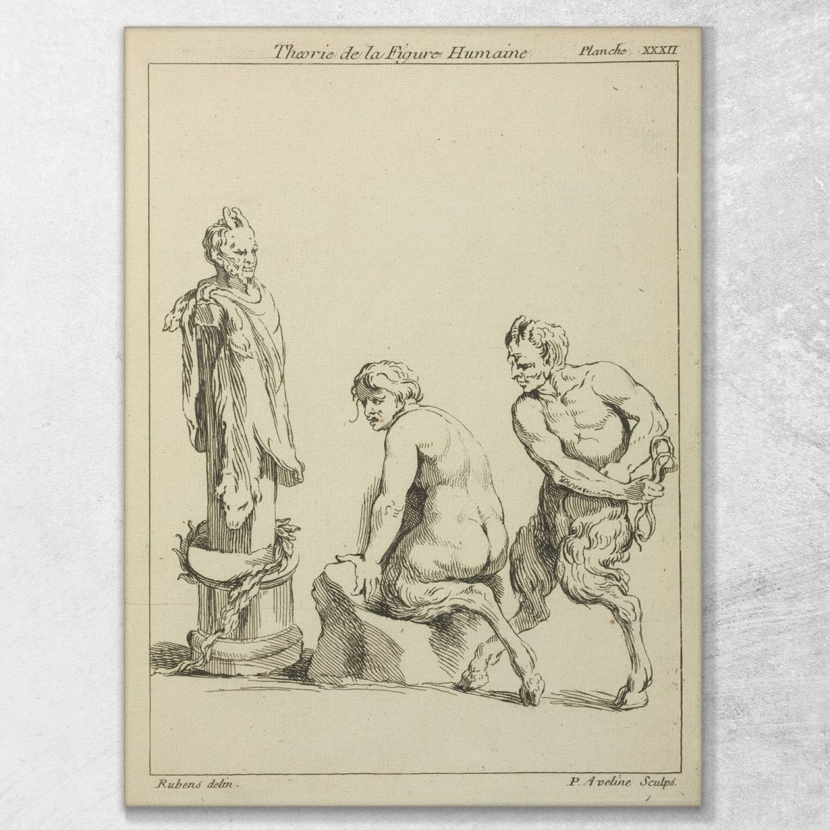Two Satyrs And The Head Of A Satyr Peter Paul Rubens ppr312 canvas print 