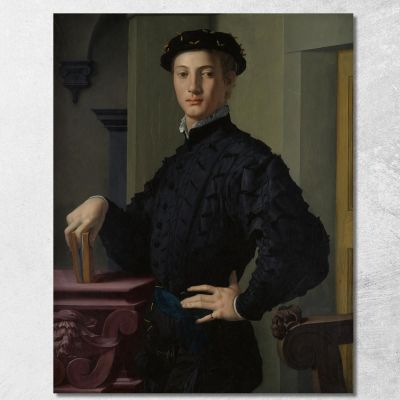 Portrait Of A Young Man Agnolo Bronzino abz10 canvas print 