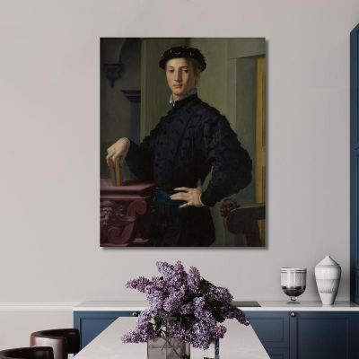 Portrait Of A Young Man Agnolo Bronzino abz10 canvas print 