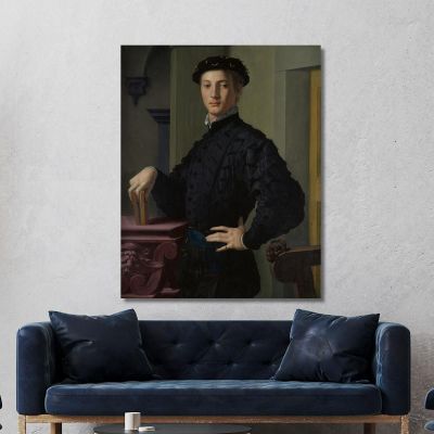 Portrait Of A Young Man Agnolo Bronzino abz10 canvas print 