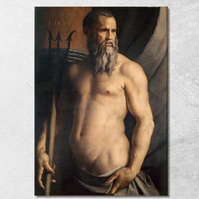 Portrait Of Andrea Doria As Neptune Agnolo Bronzino abz11 canvas print 