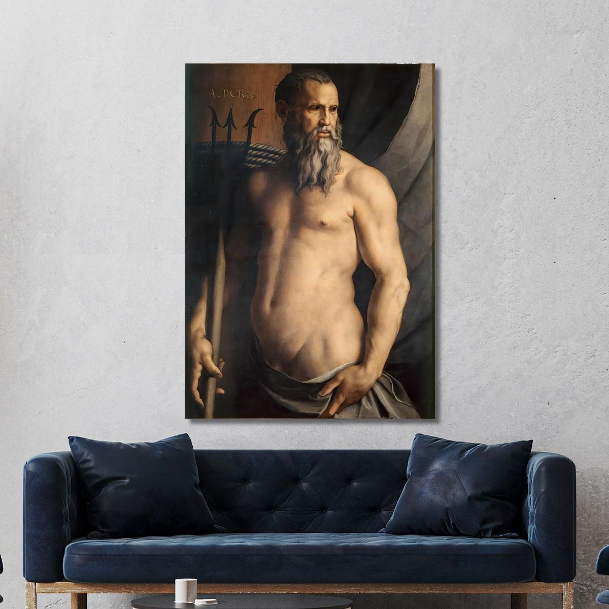 Portrait Of Andrea Doria As Neptune Agnolo Bronzino abz11 canvas print 