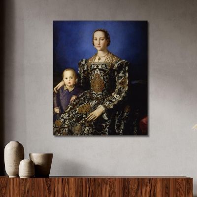 Portrait Of Eleanor Of Toledo With Her Son Giovanni De Medici Agnolo Bronzino abz13 canvas print 