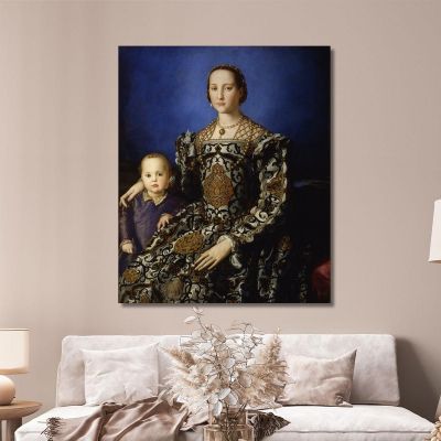 Portrait Of Eleanor Of Toledo With Her Son Giovanni De Medici Agnolo Bronzino abz13 canvas print 