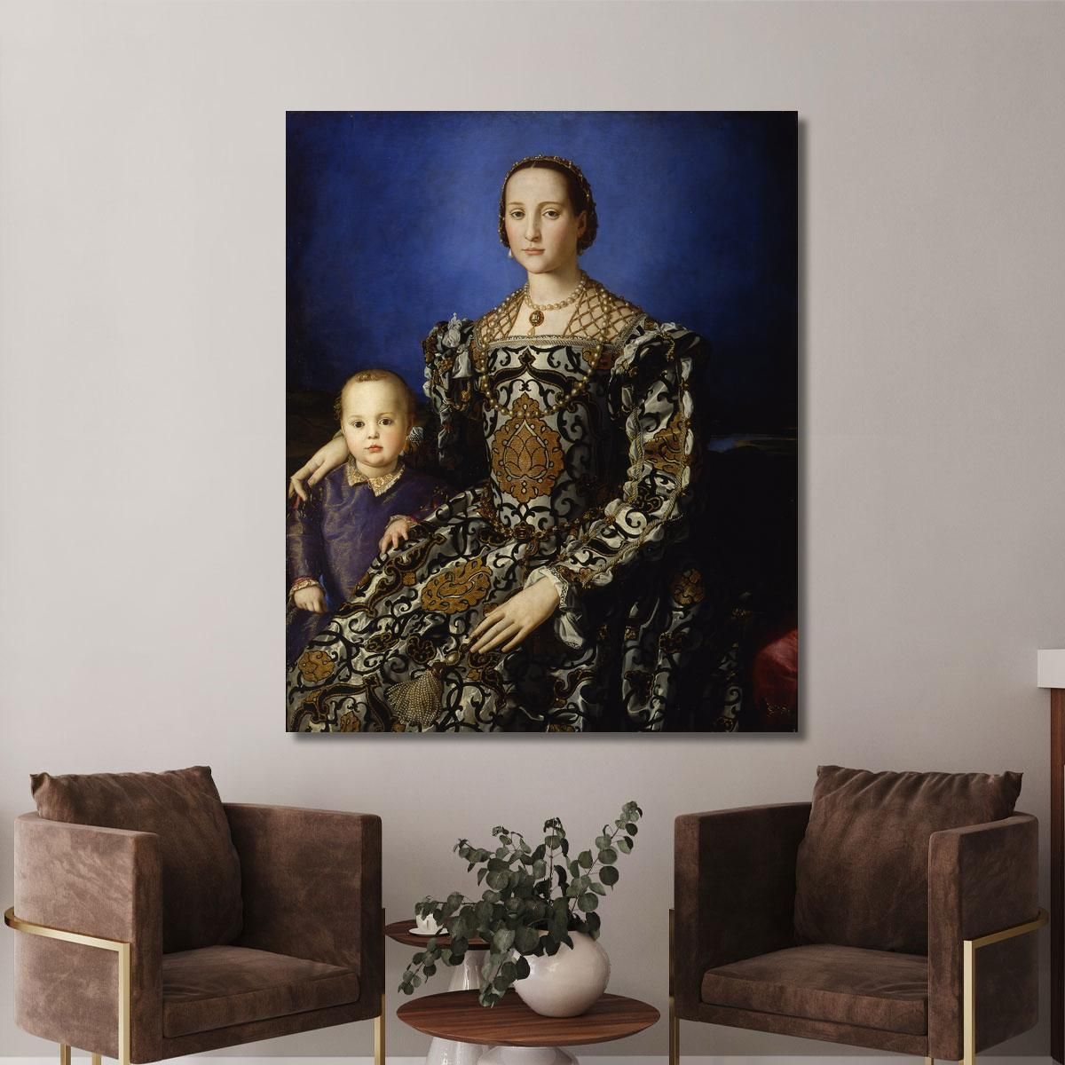 Portrait Of Eleanor Of Toledo With Her Son Giovanni De Medici Agnolo Bronzino abz13 canvas print 