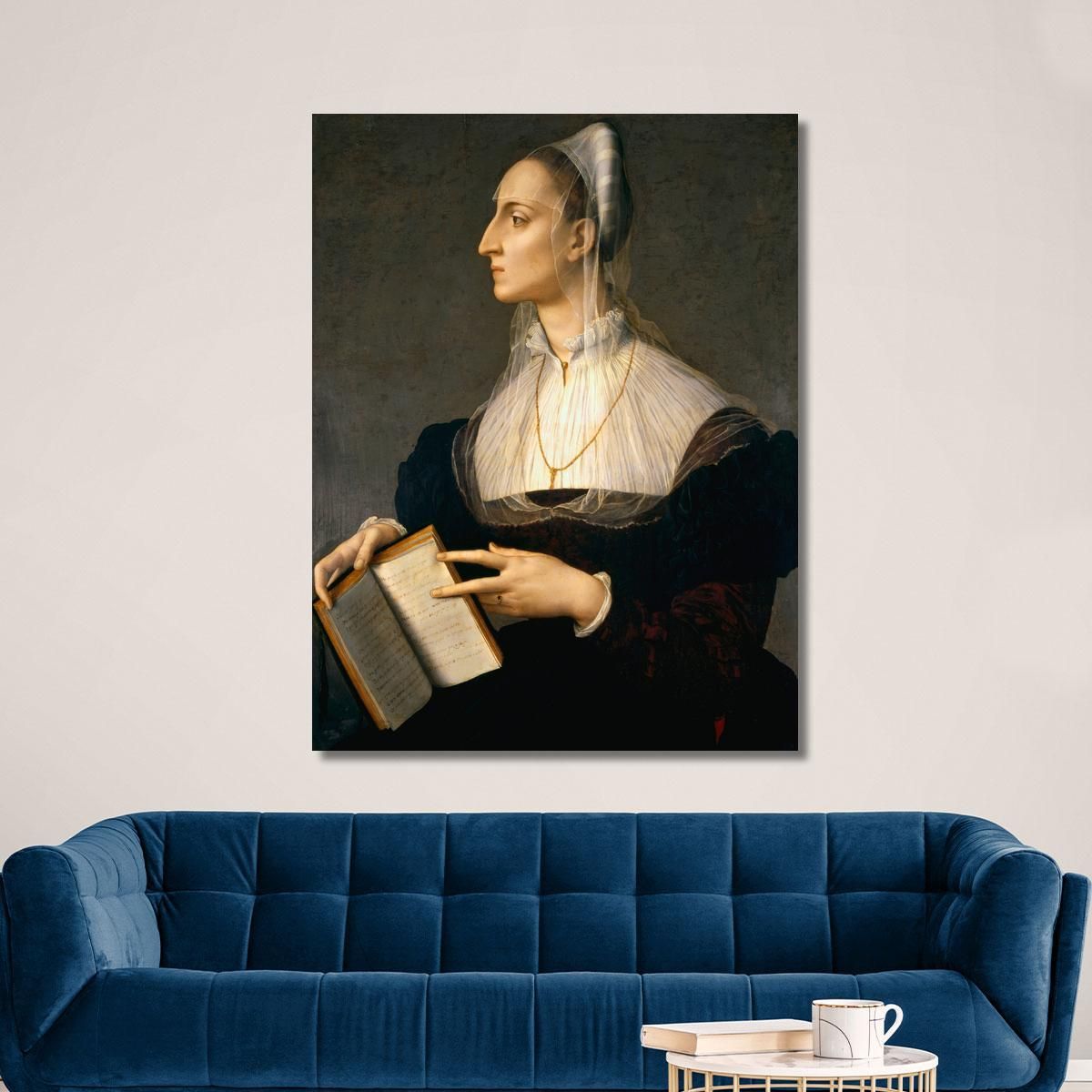 Portrait Of Laura Battiferri Agnolo Bronzino abz14 canvas print 