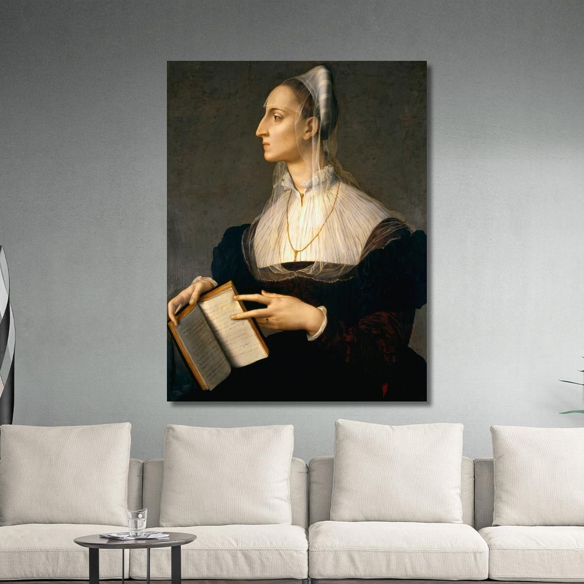 Portrait Of Laura Battiferri Agnolo Bronzino abz14 canvas print 