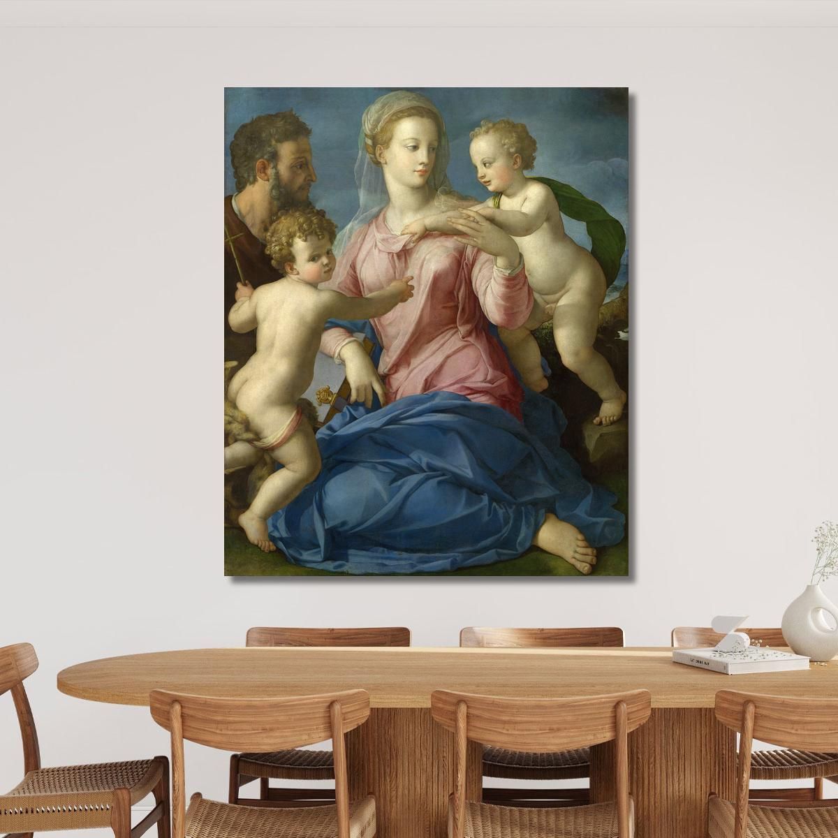 The Holy Family With The Infant Saint John The Baptist Agnolo Bronzino abz19 canvas print 