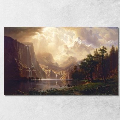 Among The Sierra Nevada California Albert Bierstadt abr4 canvas print 