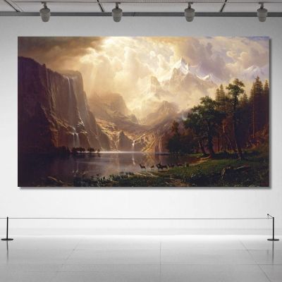 Among The Sierra Nevada California Albert Bierstadt abr4 canvas print 