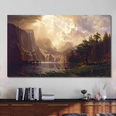 Among The Sierra Nevada California Albert Bierstadt abr4 canvas print 