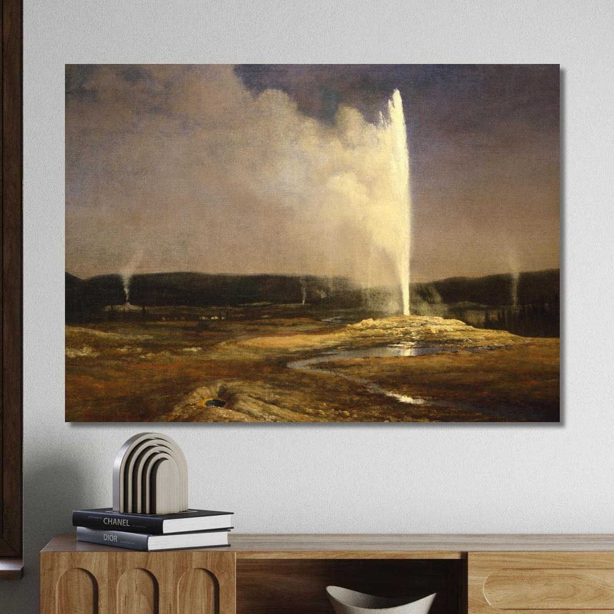 Geysers In Yellowstone Albert Bierstadt abr27 canvas print 