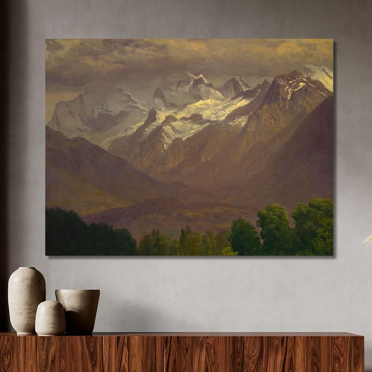 In The High Mountains Albert Bierstadt abr32 canvas print 