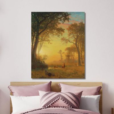 Light In The Forest Albert Bierstadt abr54 canvas print 