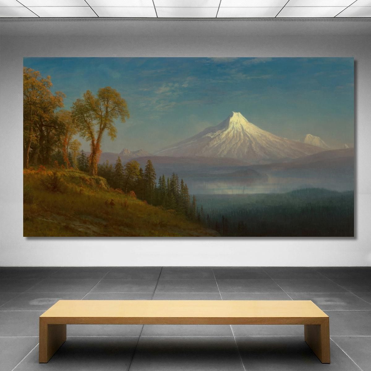 Mount St. Helens Columbia River Oregon Albert Bierstadt abr63 canvas print 