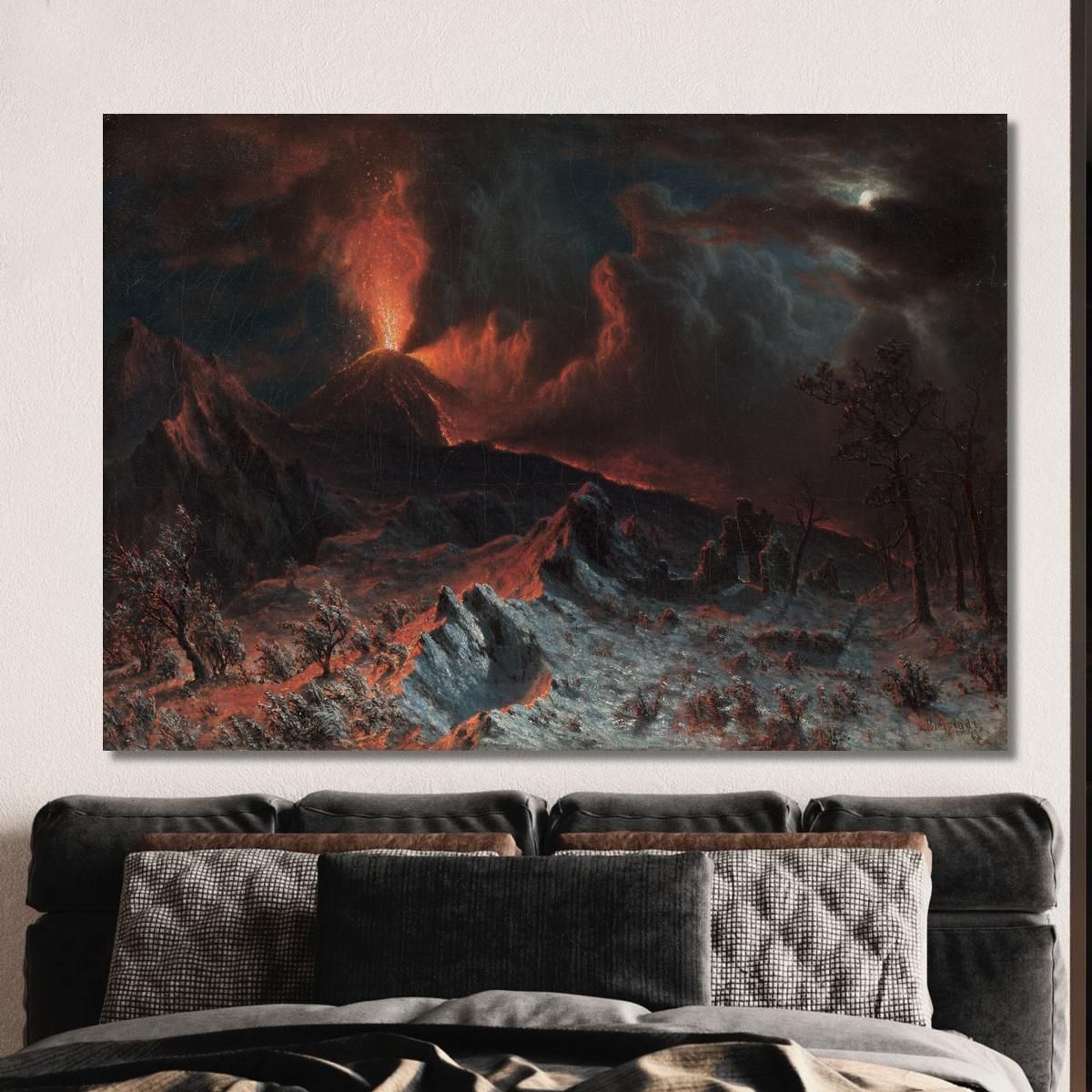 Mount Vesuvius At Midnight Albert Bierstadt abr65 canvas print 