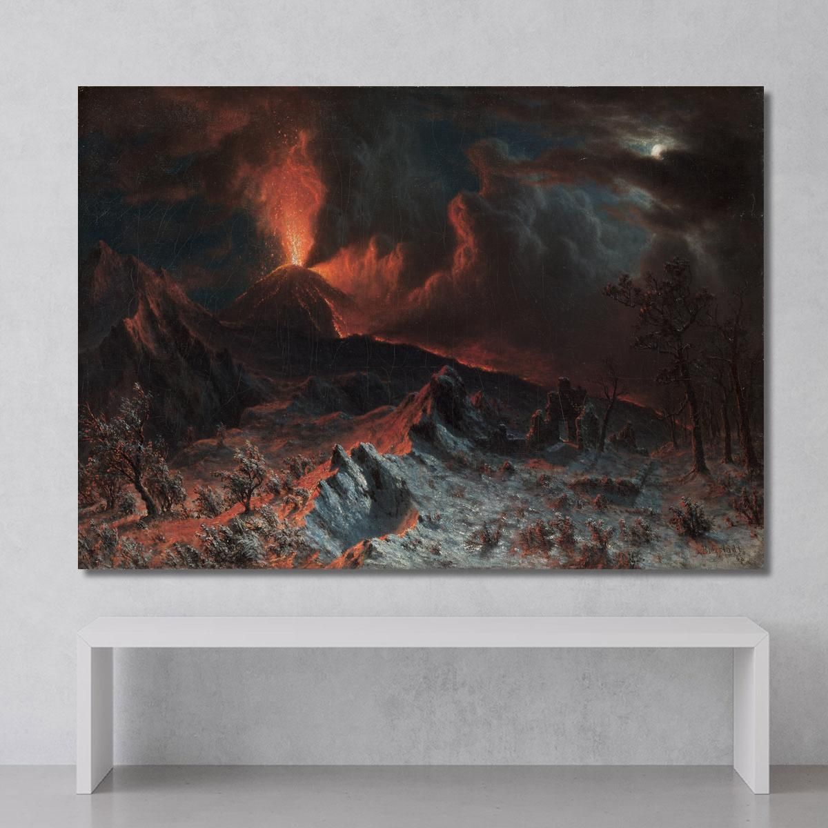 Mount Vesuvius At Midnight Albert Bierstadt abr65 canvas print 