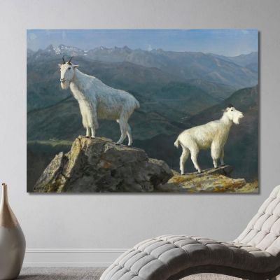 Mountain Goats Albert Bierstadt abr67 canvas print 