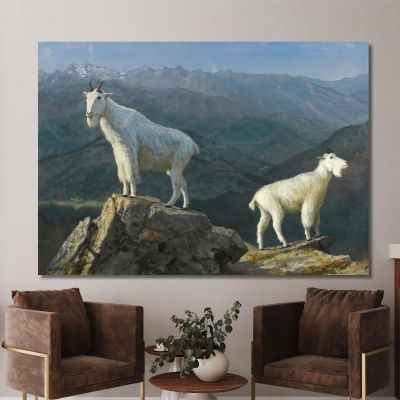 Mountain Goats Albert Bierstadt abr67 canvas print 