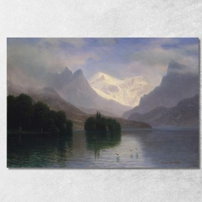 Mountain Scene Albert Bierstadt abr69 canvas print 