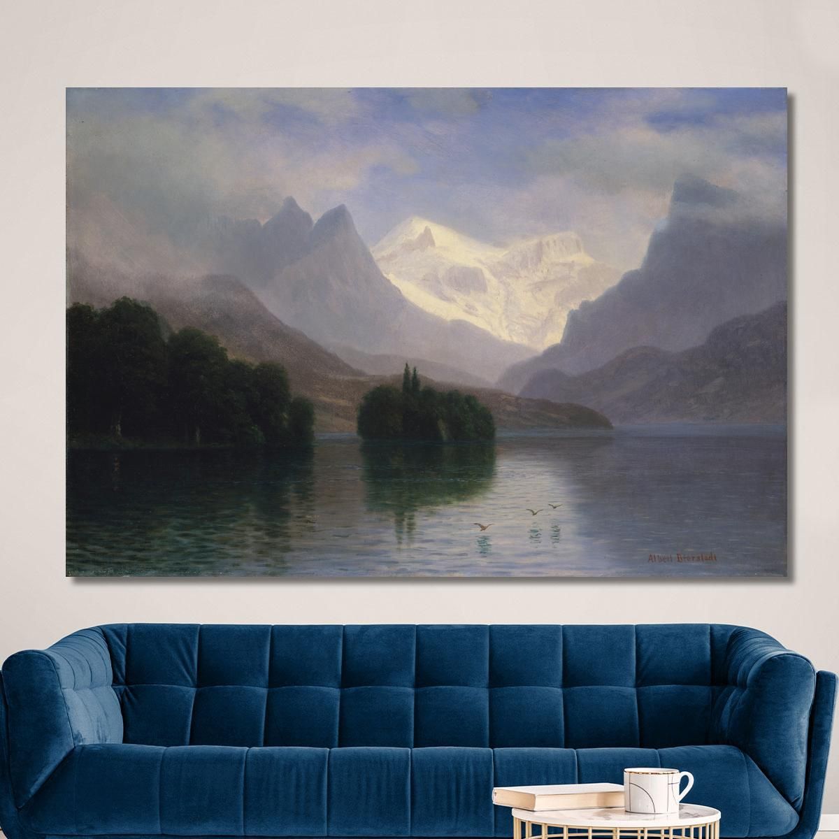 Mountain Scene Albert Bierstadt abr69 canvas print 