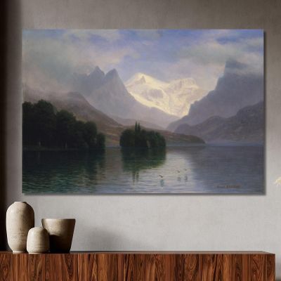 Mountain Scene Albert Bierstadt abr69 canvas print 