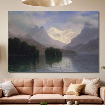 Mountain Scene Albert Bierstadt abr69 canvas print 