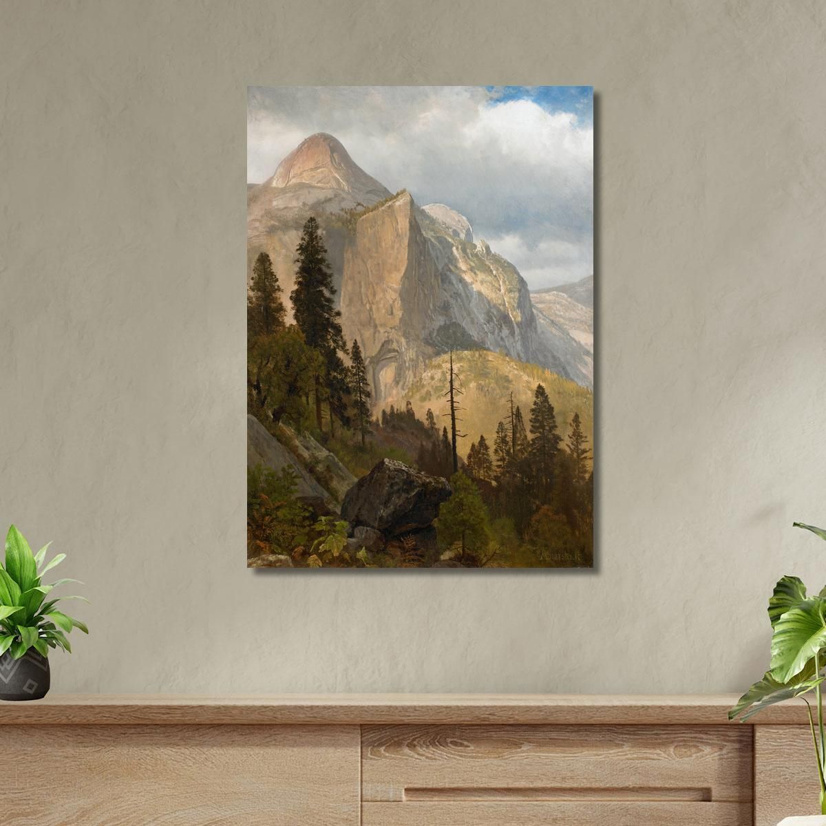 North Dome Yosemite Valley Albert Bierstadt abr73 canvas print 