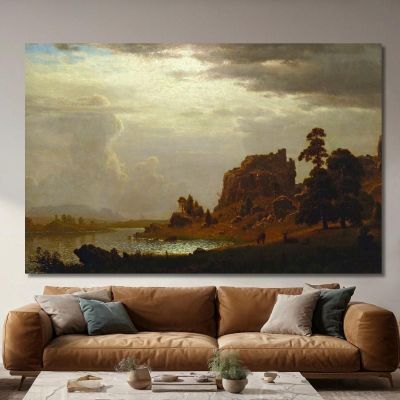 On The Sweetwater Near The Devil S Gate Albert Bierstadt abr78 canvas print 