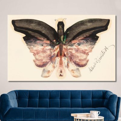 Pink Butterfly Albert Bierstadt abr81 canvas print 