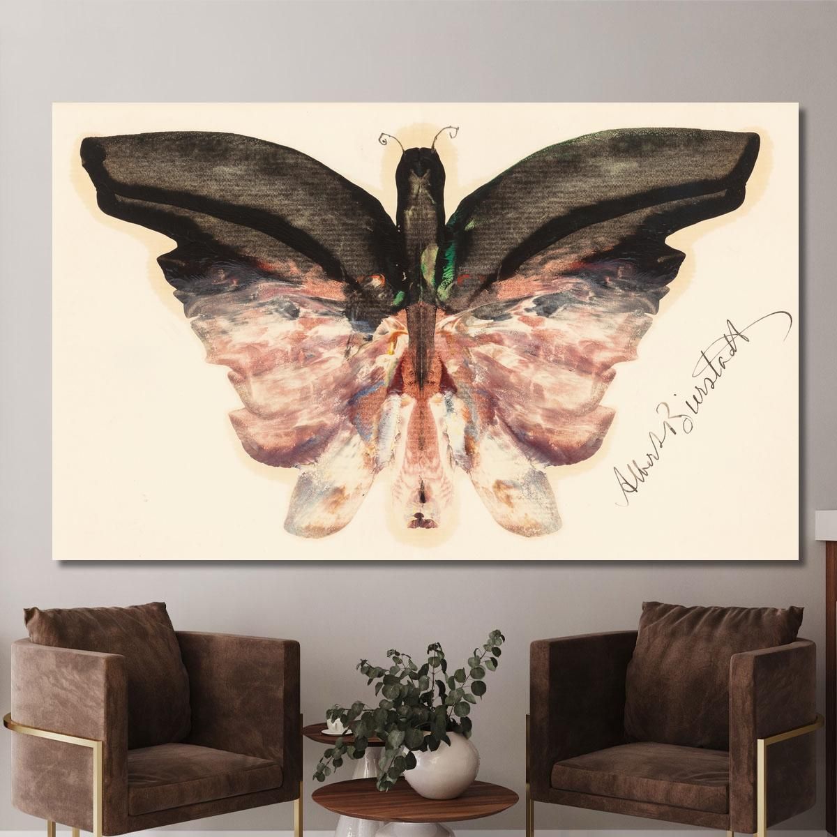 Pink Butterfly Albert Bierstadt abr81 canvas print 