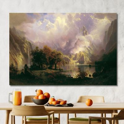 Rocky Mountain Landscape Albert Bierstadt abr83 canvas print 