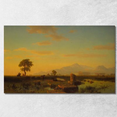 Ruins Of Paestum Albert Bierstadt abr85 canvas print 