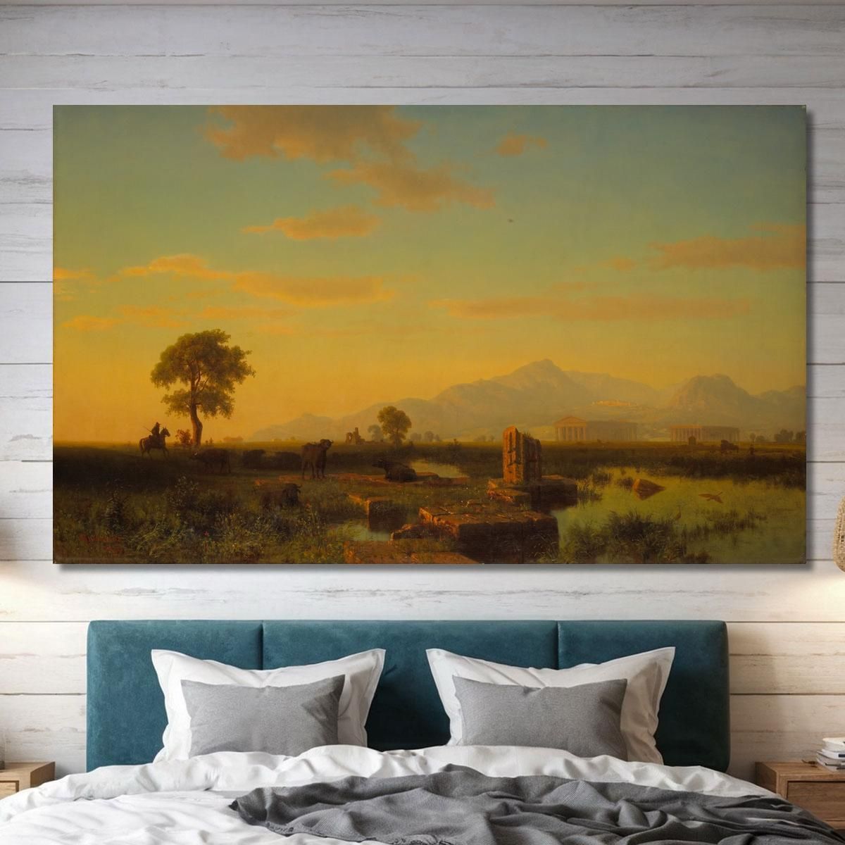 Ruins Of Paestum Albert Bierstadt abr85 canvas print 