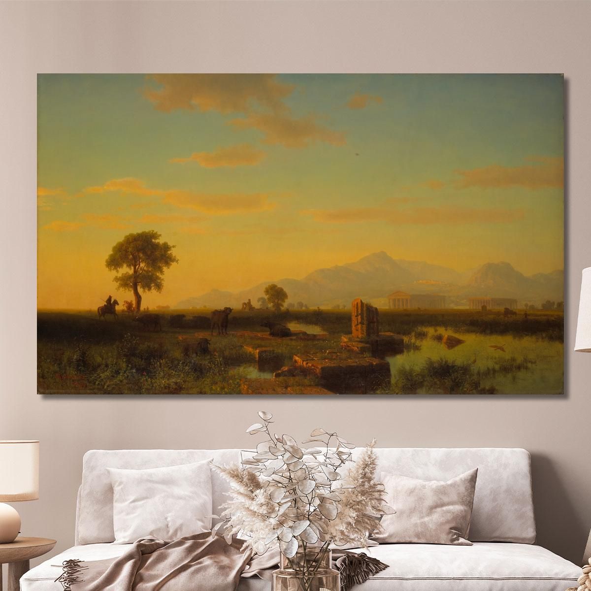 Ruins Of Paestum Albert Bierstadt abr85 canvas print 