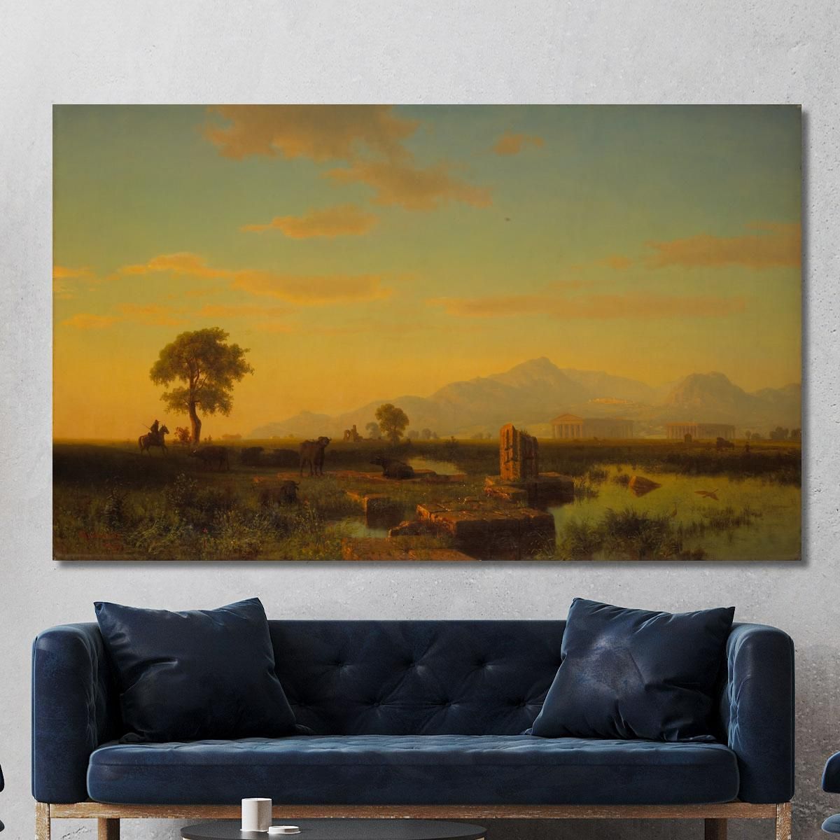 Ruins Of Paestum Albert Bierstadt abr85 canvas print 