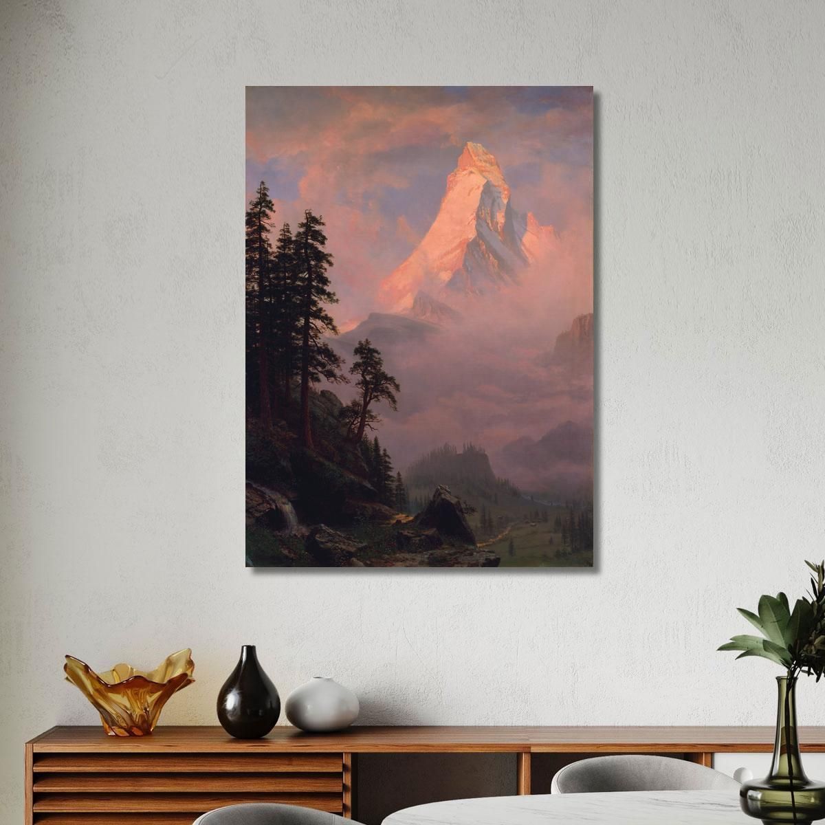 Sunrise On The Matterhorn Albert Bierstadt abr102 canvas print 