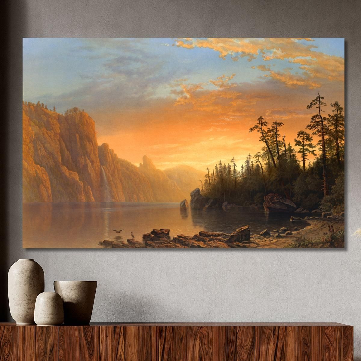 Sunset In California Albert Bierstadt abr103 canvas print 